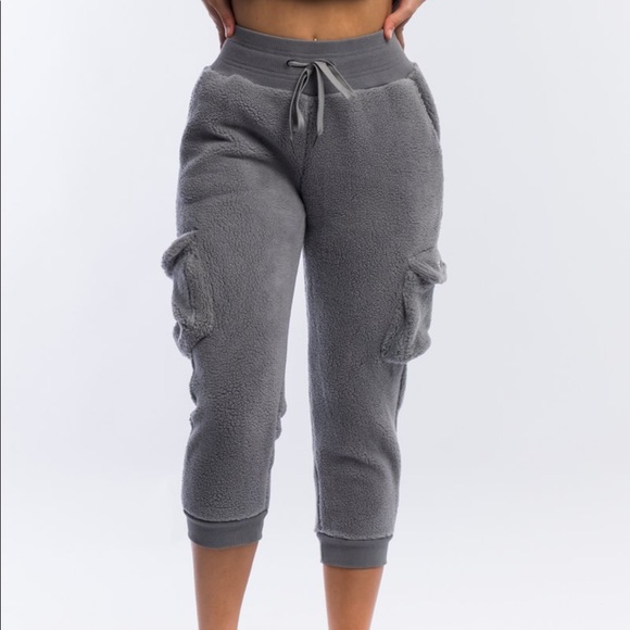 Echt cropped cargo fleece jogger grey - Picture 5 of 6